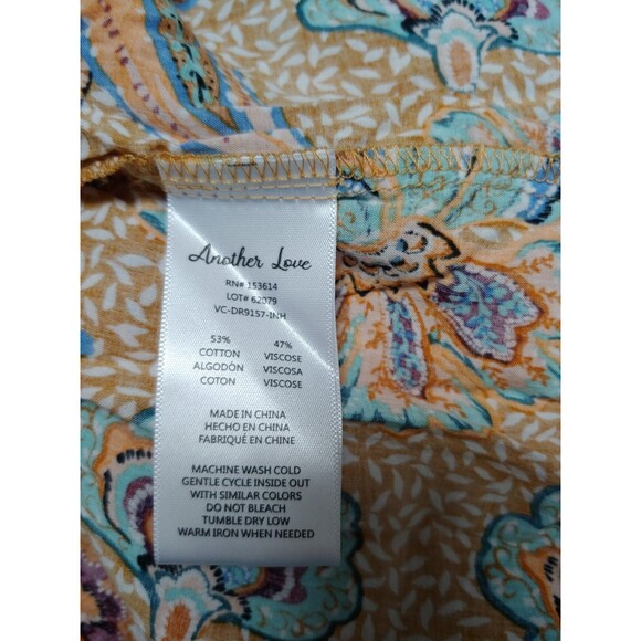 Anthropologie Another Love Dress XL Floral Sundress Strappy Knee Length Cotton - Picture 7 of 7